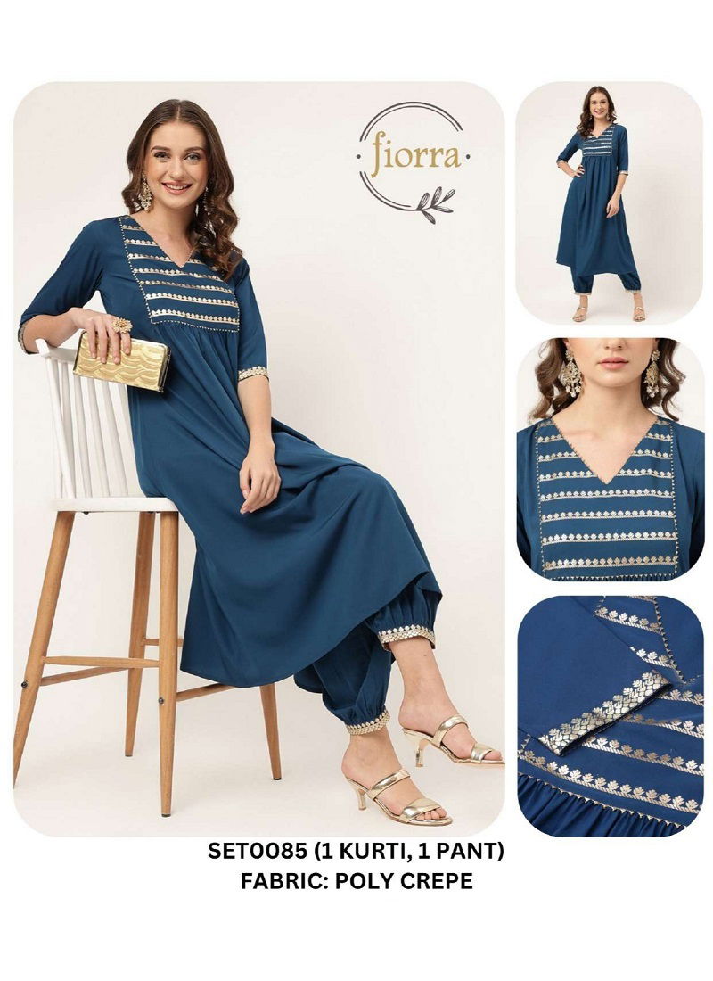 SET0085 Fiorra Summer Special Printed Designer Kurti With Bottom Wholesale Online 